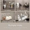 Bathroom Suction Cups Shelves Hole-free Wall Mounted Nail-free Storage Rack Restroom Toilet Bath Table Sanitary Room Supplies