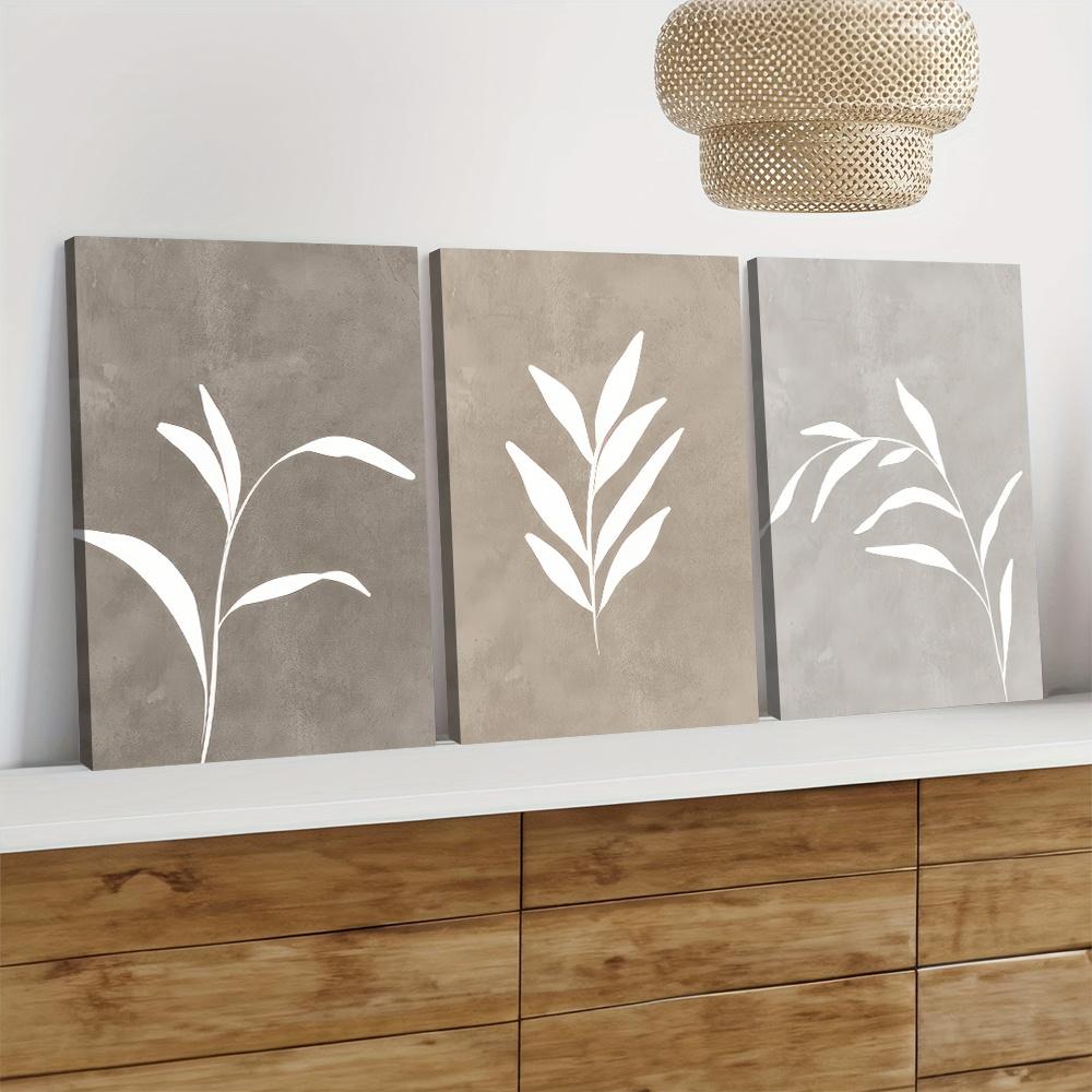 3-piece modern minimalist abstract plant canvas painting Nordic style home living room bedroom wall decoration painting frameles