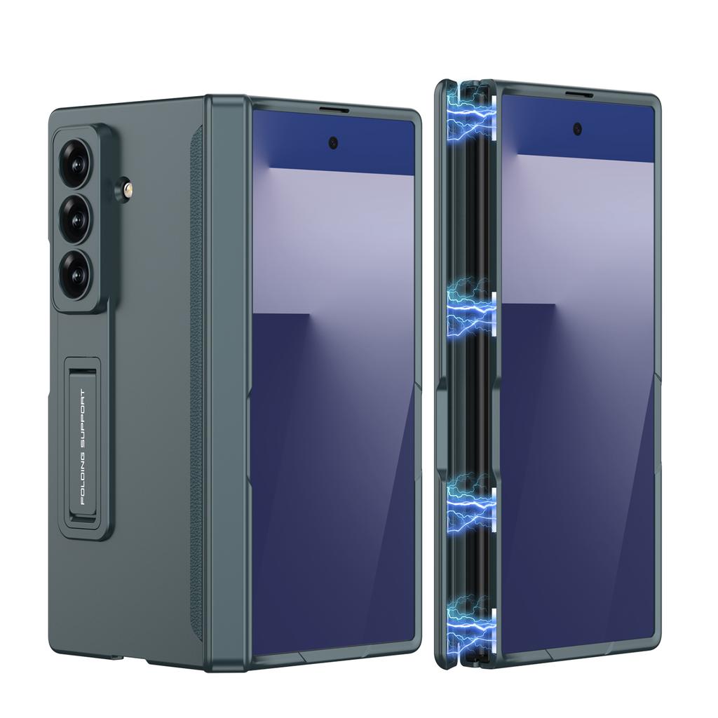 Magnetic Hinge All-included Case for Samsung Galaxy Z Fold 7 6 Ultra-thin Shockproof Stand Matte Cover for Samsung Z Fold7 Case