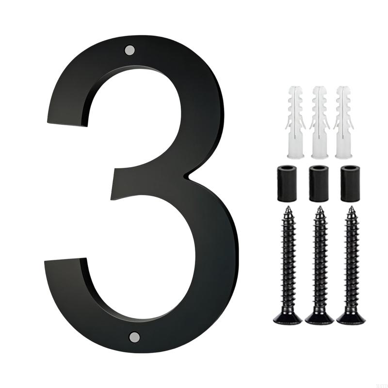 Modern Acrylic House Number Plate Door Label Number Plate Sign with Screw Modern Numbers Address Sign Easy Installation M4YD