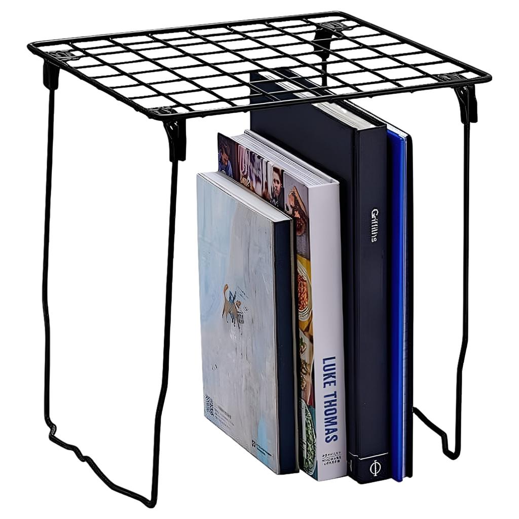 Stohovatelná kovová police do skříňky, černá