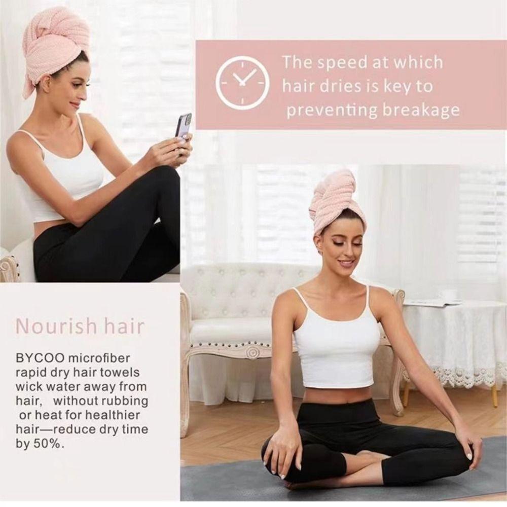 Strong Water Absorbent Drying Hair Towel Quick Hair Drying Dry Hair Cap  Women