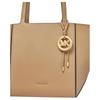 Michael Kors Jordi Logo Metal Parts and Round Decoration Tote Bag Tote Bag Shopping Bag Cow Leather Shoulder Bag Medium Size Women's Camel