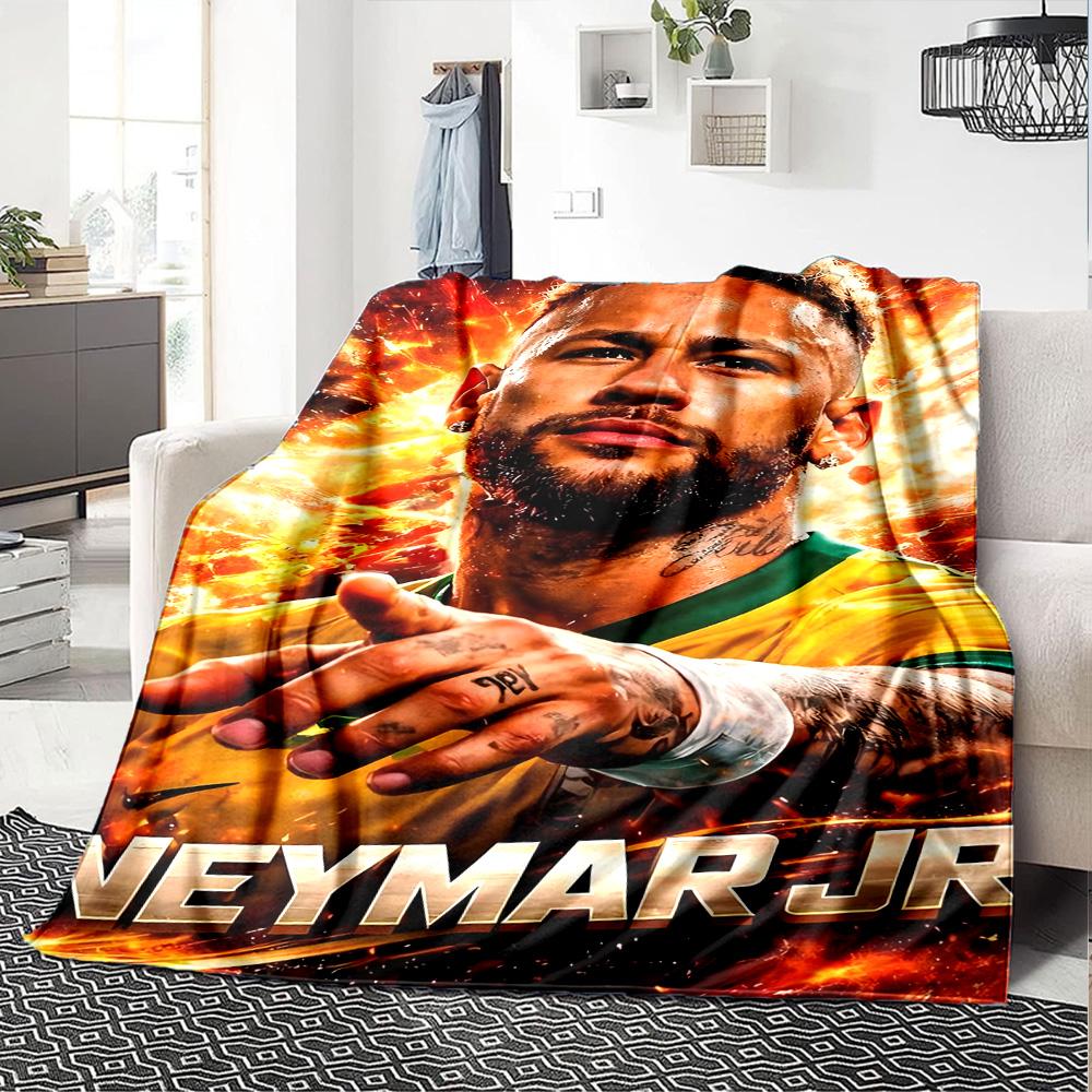 1pc Neymar15 Blanket, Gift, for Men and Women, Soft Blanket, Good for Sofa Bed Couch Travel, Lightweight Flannel Blanket