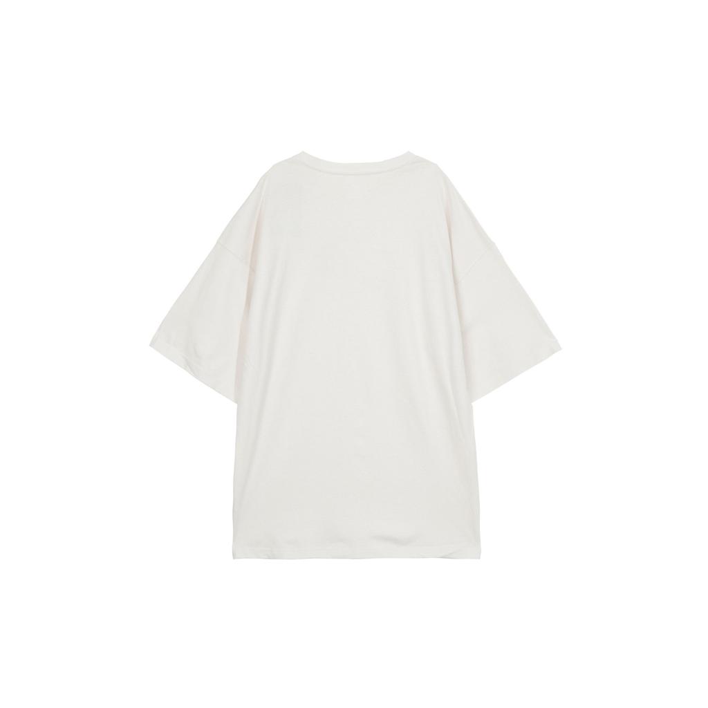 Nike Sportswear Solid Logo Loose Fit Crew Neck T-Shirt Men Tops Phantom White FB9767-030