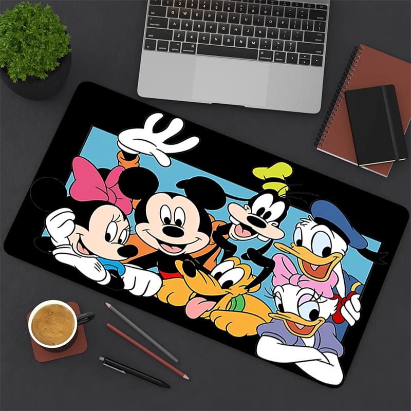 1Pc Mickey Mouse Friends Gaming Mouse Pad Keyboard Desk Mat Non-slip Rubber Lock Edge Waterproof Computer Mousepad for Office Home Decor Y1509