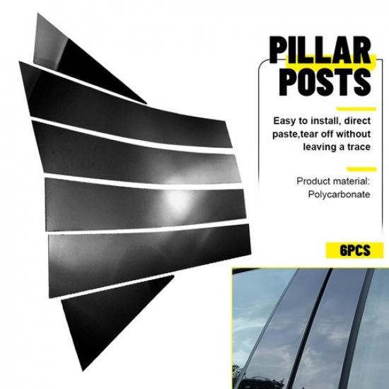 6Pcs Black Window Pillar Post Door Trim Cover For Chevrolet Captiva 2009-2018