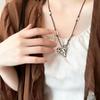 Korean High-End Silver Heart Necklace - Trendy, Fashionable, Versatile Design