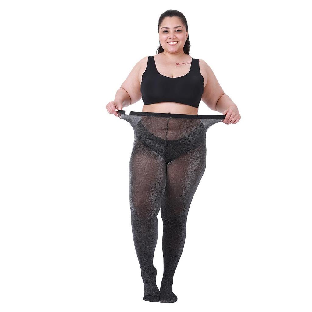 Silver Thread Plus-Size Pantyhose: Ultra-Large, Multiple Sizes, 60D Silk Stockings