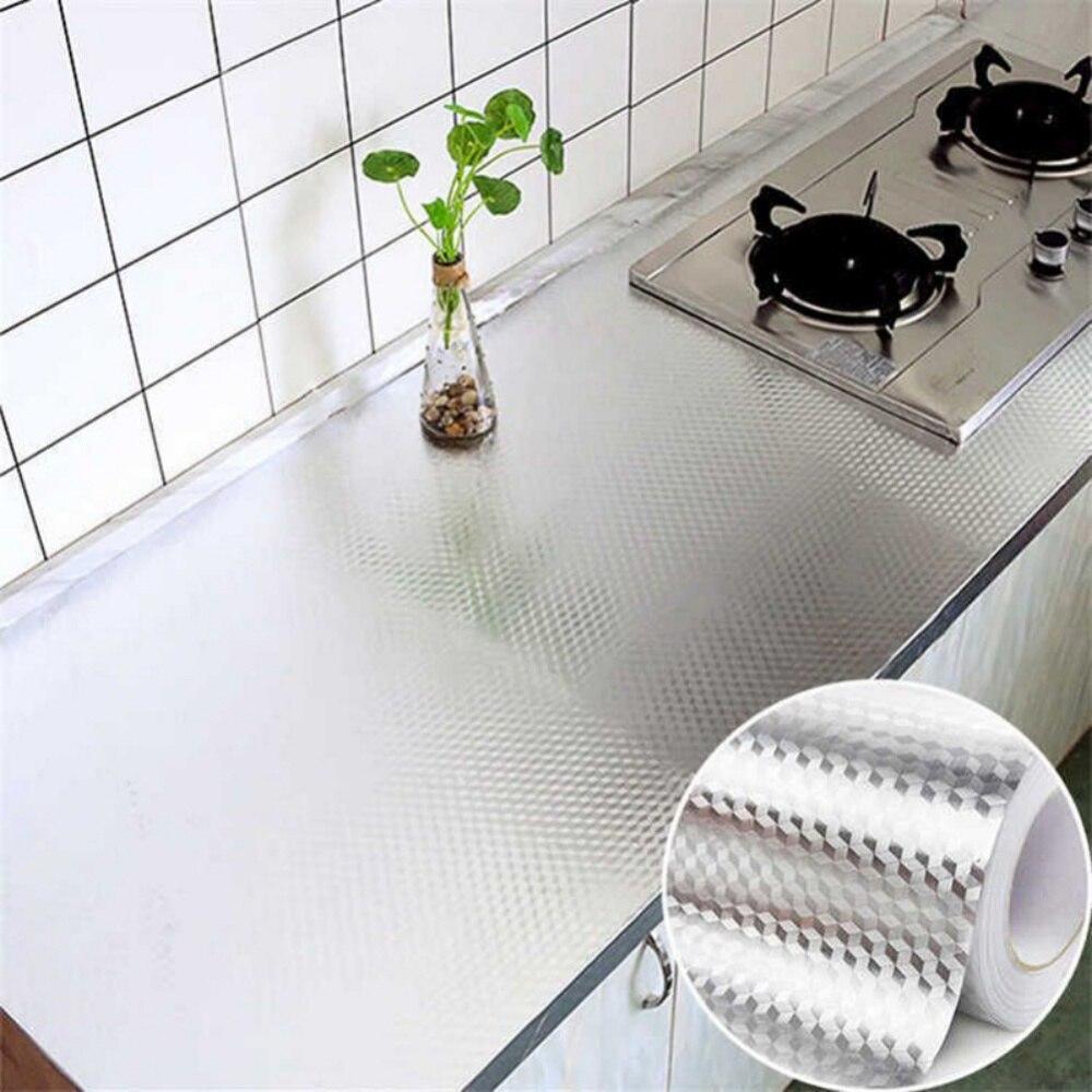 Wallpaper Stickers Waterproof for Kitchen Cabinets Countertops Shelves