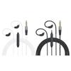 0.78 3.5MM Earphone Cable Upgraded With Microphone Headphone Cable Ergonomic Angled Connector Replacement