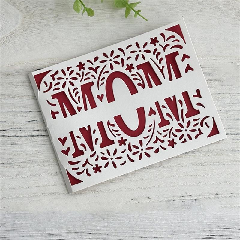 Mom Flower Cutting Dies for Photo Scrapbooking Card Making Decorations Embossing Stencils Carbon Steel Die Cuts