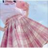 COSSA School Uniform Cosplay Includes JK Pleated Checkered and Perfect for Amusement Cultural and Graduations 3-Piece Short-Sleeved Set, Skirt, Skirt,