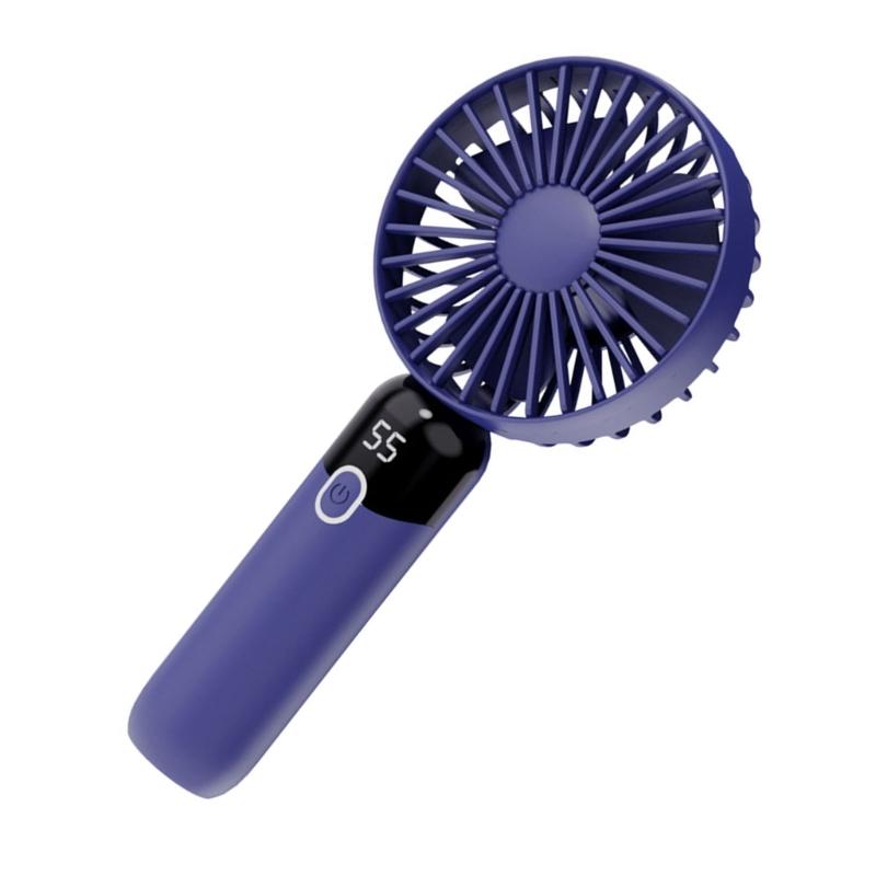 Portable Fan Powerful Handheld Fan Rechargeable 6 Speed Digital Display Fan