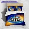 Newcastle United Football Printed 3 Pieces Bedding Set, Comfortable Skin Friendly Bedroom Duvet Cover Set