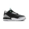 Air Jordan 3 Retro PS Green Glow Kids Sneakers Black Wolf-Grey White DM0966-031