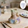 Mystery Goddess Blindfold Mold for DIY Plaster Cement Cup - Silicone Mold for Resin Flower Pot Vase Pencil Holder Jewelry Tray