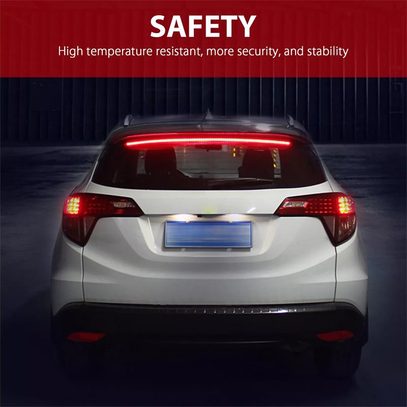 Car Led Rear Brake Light Strip High Mount Brake Stop Turn Signal Light Auto Running Warning Driving Drl Tail Lamp 100Cm 12V