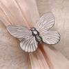 Exaggerated ring stainless steel butterfly flower opening ring ring women do not fade temperament versatile titanium steel