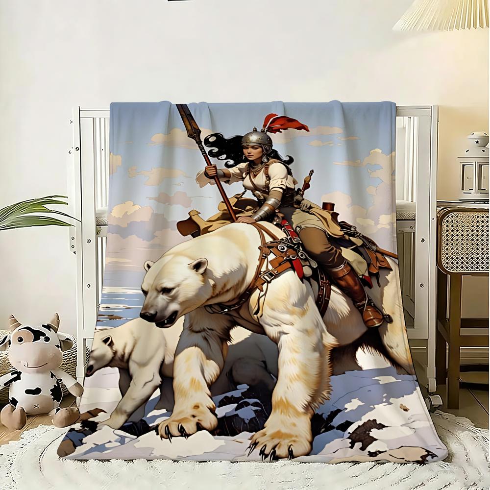 Cool Frank Frazetta Art Throw 240G Flannel Blanket Lightweight Soft Skin-Friendly Summer Thin Throw Blanket