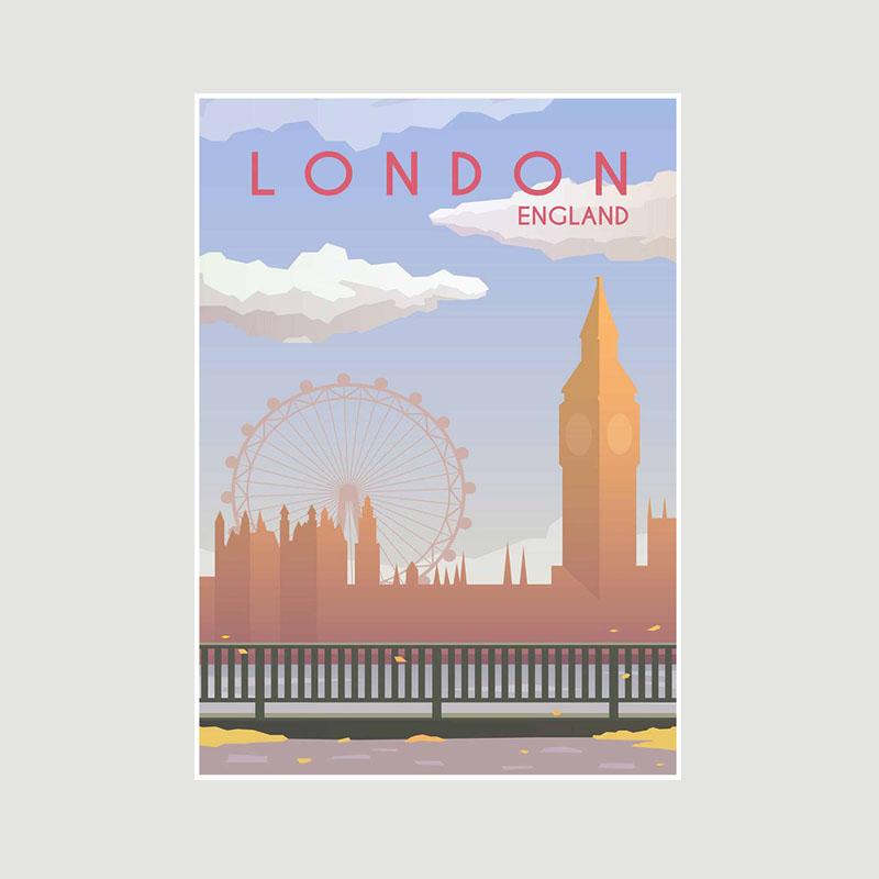 

Винтажный знаменитый городской пейзаж с путешествиями Плакат Марокко Исландия Мексика Белые бумажные постеры Настенный декор Гостиная Офисное украшение Фреска 30x21cm