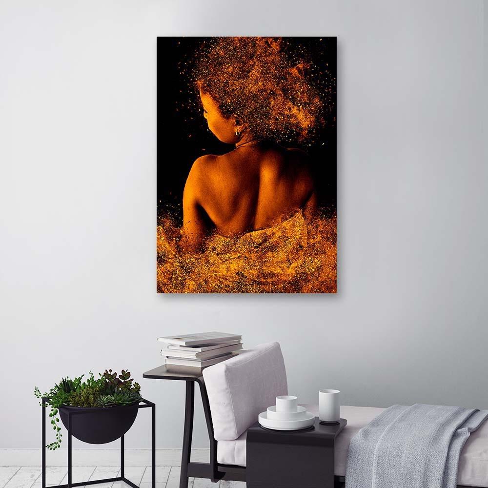 Canvas Print Beautiful Woman Gold Dust