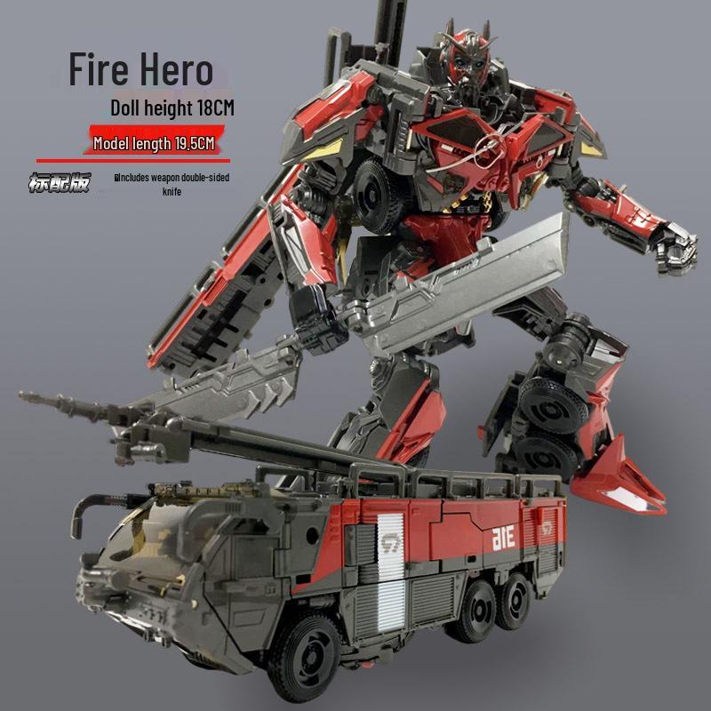 Baiwei Deformation Toy Yu Tian Di Fiery Hero Fire Truck Robot Model