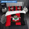 3-teiliges weiches Bettwäscheset mit FC-Wappen-Design, inklusive 1 Bettbezug und 2 Kissenbezügen. Perfekt für Schlafzimmer, Wohnheim, Fan-Geschenk