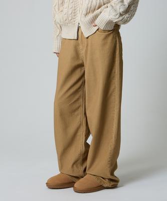 UNKNOWN PLANET Daily Wide Corduroy Pants Beige