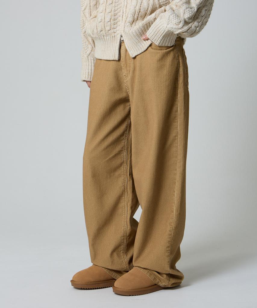 UNKNOWN PLANET Daily Wide Corduroy Pants Beige