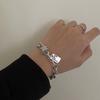 Hip Hop Trend Pendant Bracelet Double Layer Stackable Bangle Women Men Minimalist Niche Pendant Party Jewelry Gifts