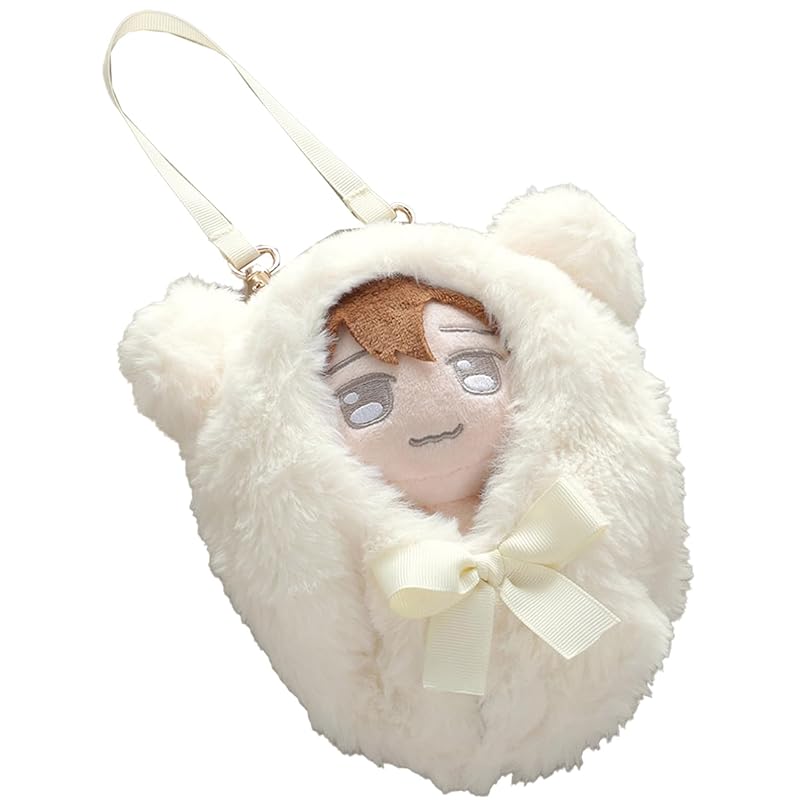 

ivory [M size] Plush toy Sewing doll mascot Sewing activities Sewing Fluffy sewing clothes Kigurumi Dress up costume pastel 2way shoulder Swaddle