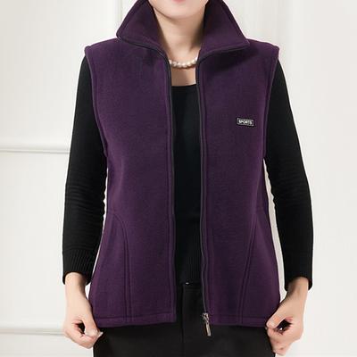 Polar Fleece Coat for Women's Vest Autumn Sleeveless Vests for Women Jacket Fashion Zipper Casual Waistcoat Female