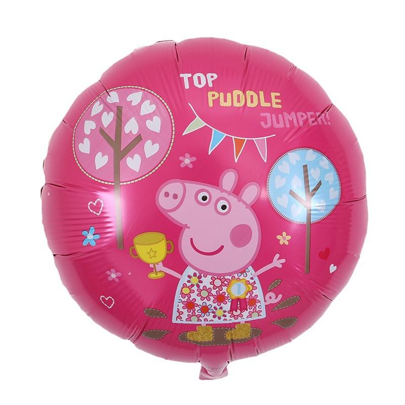 Licensed Peppa Pig Aluminum Foil Happy Birthday Balloon Decoration