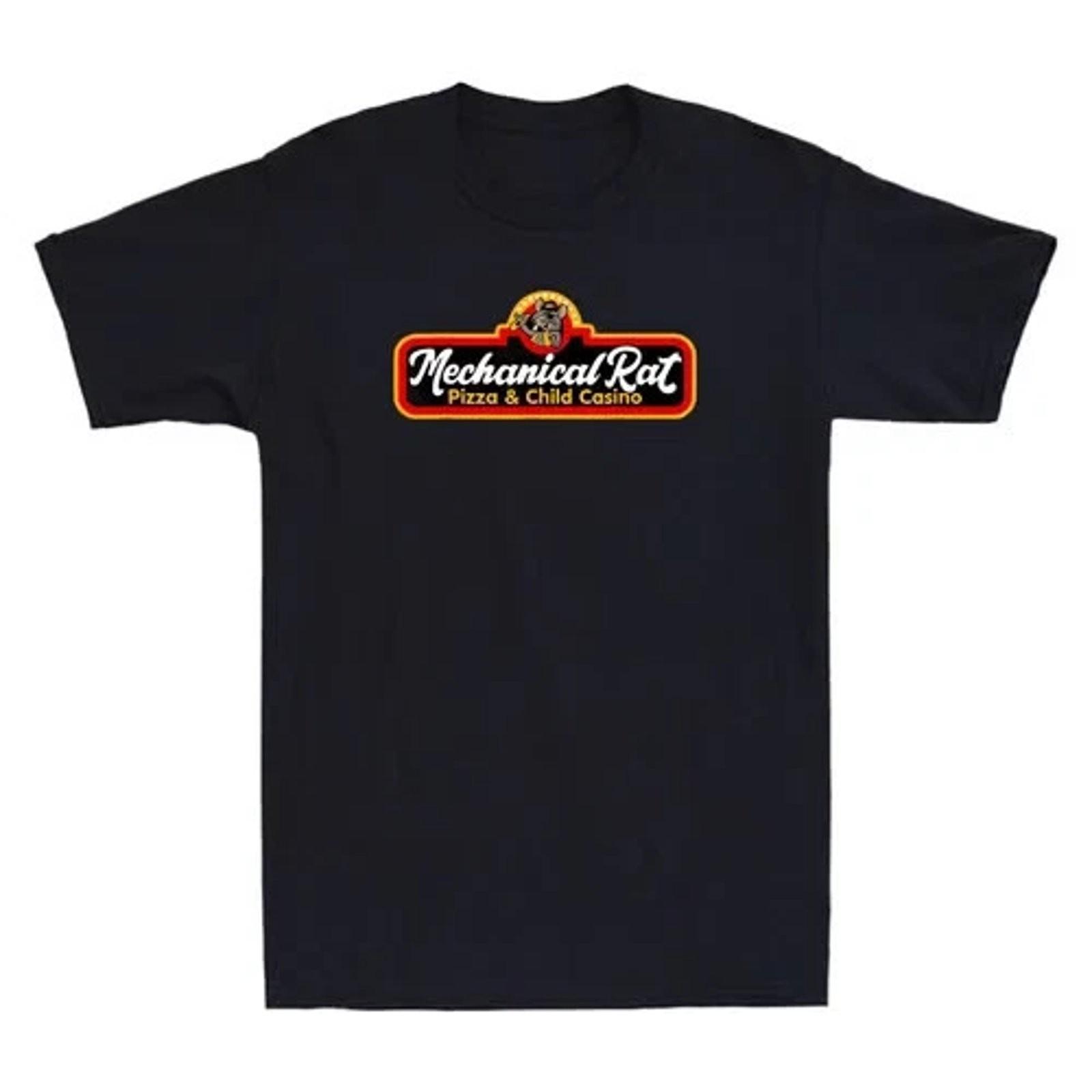 Mechanical Rat Pizza Casino Funny Rat Graphic T-Shirt XXXXL