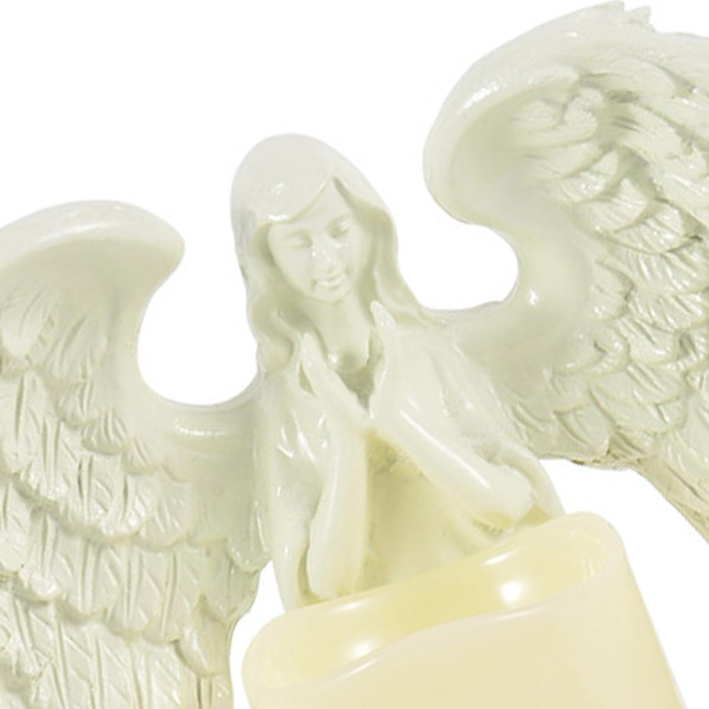 Bedende Engel Figur Retro Elegant Rike Detaljer Dekorativ Holdbar Resin Engelstatue for Fest