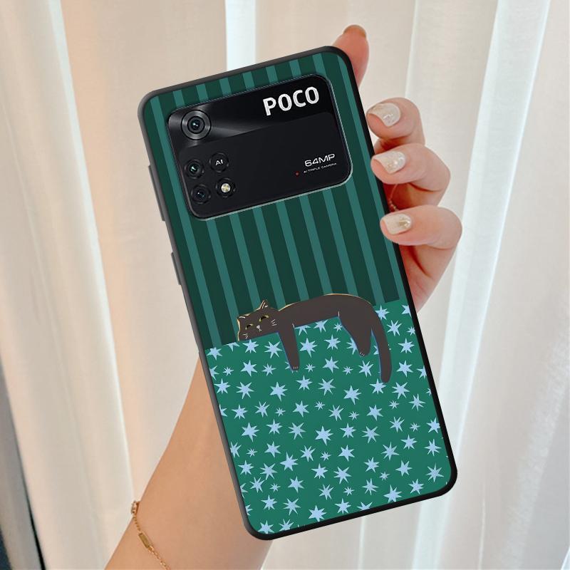 

Cartoon Grid Cat Funda Phone Cover Case for Xiaomi Poco F8 M3 M4 M7 Pro C61 C50 C75 F1 F3 M5 X3 X4 X5 X7 Pro C71 Poco x7