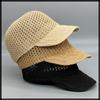 Straw Cap Hat Mesh UV Protection Breathable Casual Stylish CZA116 [White Fang] Women's (Dark Brown)