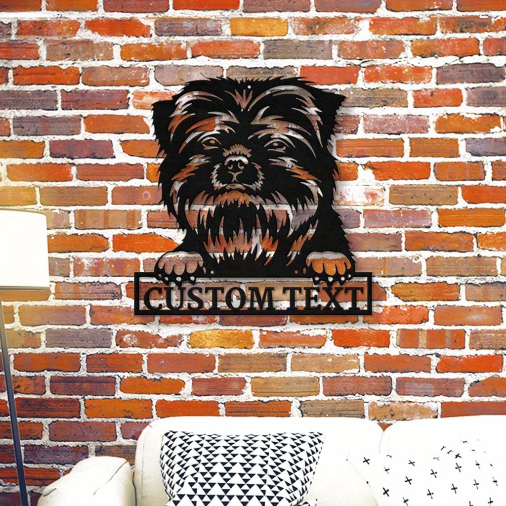 Custom Affenpinscher Dog Metal Wall Art, Personalized Name Sign for Pet Lovers
