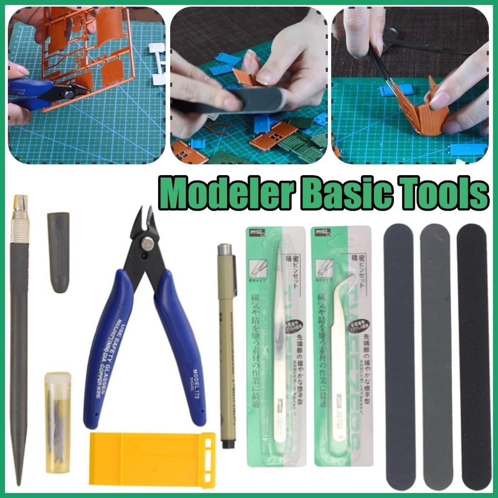 7Pcs DIY Modeler Hobby Basic Modelling Polishing Tools Diagonal Pliers ...