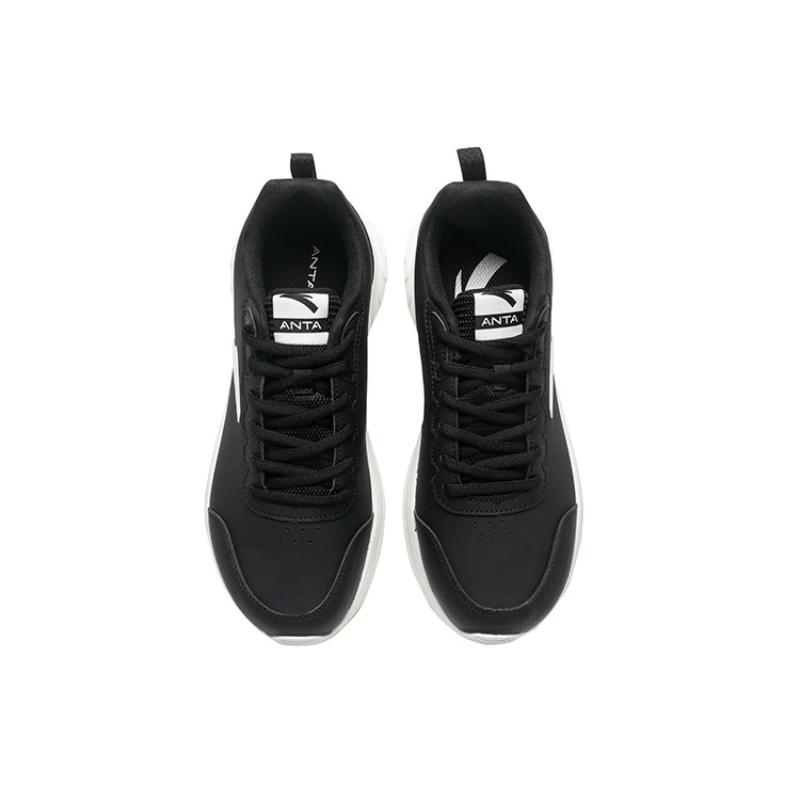 Anta Running Collection Slip-Resistant Breathable Low-Top Running Shoes Men's Black White Sneakers 912345527-5