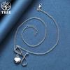 925 Sterling Silver 18 Inch Stethoscope Heart Pendant Necklace Jewelry
