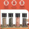 Glass Spice Jars with Rotating Multi-Hole Lids - Airtight Shakers for Pepper, Powder, and Kitchen Grinders
