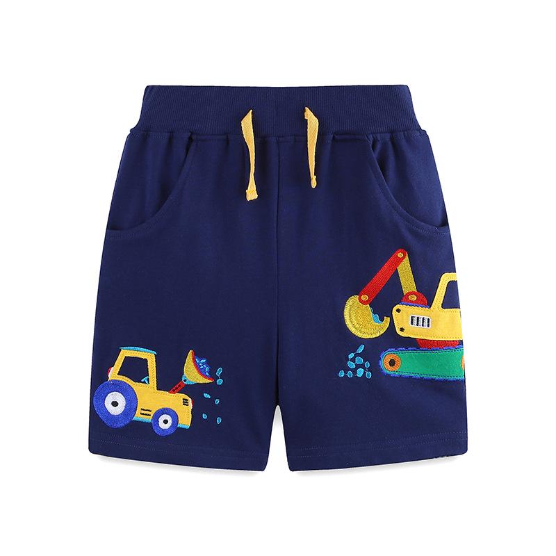 Boys European-American Style Knitted Cartoon Embroidery Sports Shorts 5Y (115cm)