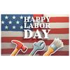 Outdoor Celebration Wrench Design Labor Day Banner Weather Resistant Patriotic Banner for Outdoor Party Community Event