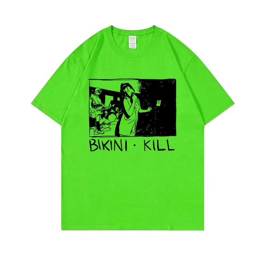 Punk Rock Band Bikini Kill Riot Grrrl Kathleen Hanna Print Tshirts Unisex Women Casual Oversized Tshirt Short Sleeve Unisexs T Shirts