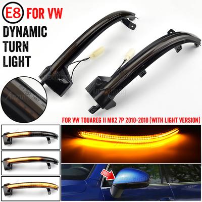 VW Touareg II 7P 2010-2018 için Led Dinamik Yan Ayna Sinyal Lambaları Sinyal Ok 2011 2012 2013 2014 2015 2016 2017 Çift