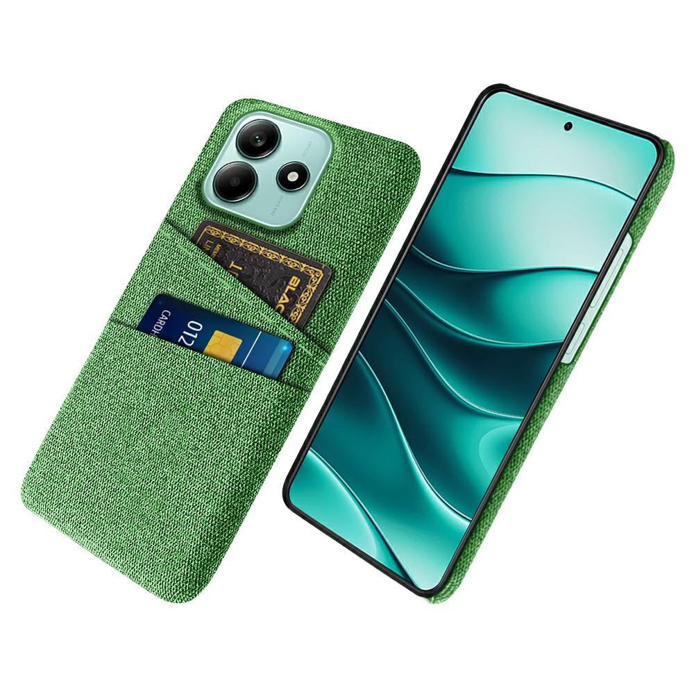 For Xiaomi Redmi Note 14 5G Case Cloth+Hard PC Phone Cover with Dual Card Slots