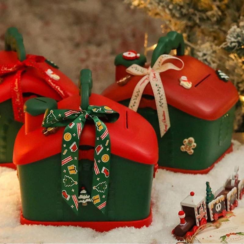 Christmas Storage Box Savings Tank Christmas Eve Apple Box Christmas Packaging New Year's Piggy Bank Storage Box Gift Box