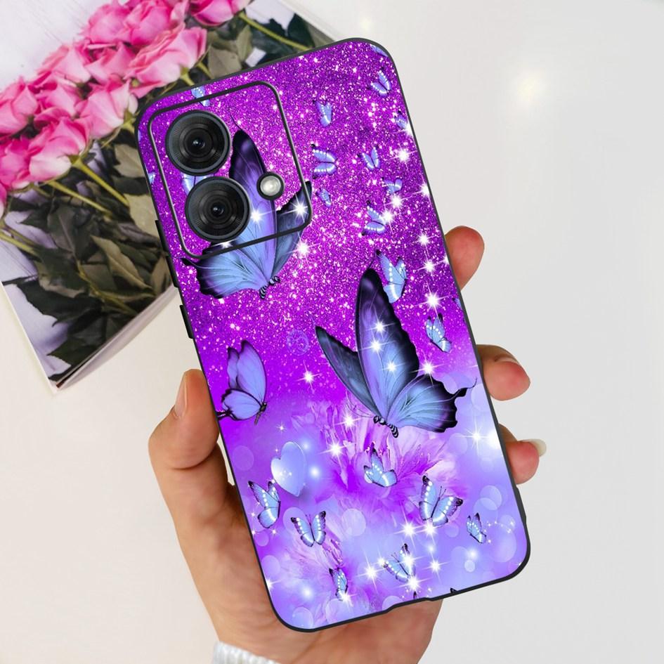For Motorola Moto G84 5G Case 2023 New Stylish Butterfly Cat Slim Black Silicone Soft TPU Phone Cover For Moto G84 5G G 84 Coque